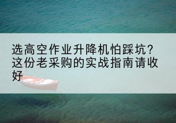 澄海高空作业升降机厂家推荐-选高空作业升降机怕踩坑？这份老采购的实战指南请收好